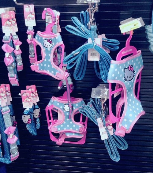 princesspuppygirl: Hello Kitty dog collars, harnesses, and leashes! ok- but; W A N T