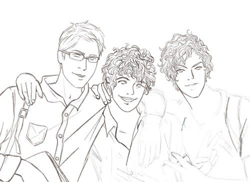 klayr-de-gall: Triumvirate | WIP I feel like showing a little Work in Progress of our three favorite