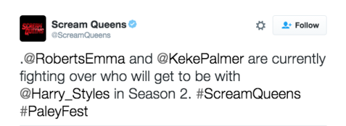 horan-ruinedme:Harry is going to make an appearance on Scream Queens season 2