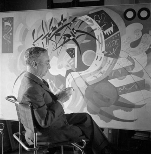 Wassily Kandinsky - In his studio  1937.