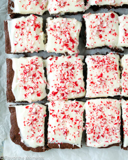 delicious-food-porn:  Peppermint Mocha Brownies with Cream Cheese Frosting  Oh my