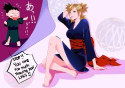 badhare-carula:  saw the spoiler about Temari mini skirt, i can’t resist to drawing mama Temari’s lovely legs ;//////; //LMAOthis is my newest art for shikatema /o/