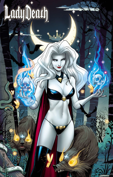 naughtyhalloweenart:  Lady Death: Earth Magic by Chiara Bautista