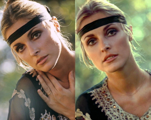 Sharon Tate photographed by Alan Pappe at her Beverly Hills home in 1968Sharon is wearing a kaftan b