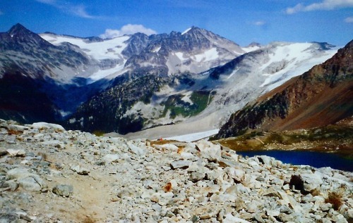 End of the Trail to Russet Lake, Whistler, British Columbia, 1994.Taken with a cheap, early digital 