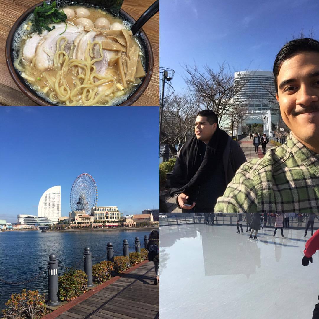 Went ice skating, got plastered and got ramen was a good day😎🍻 🍜  (at Yokohama,