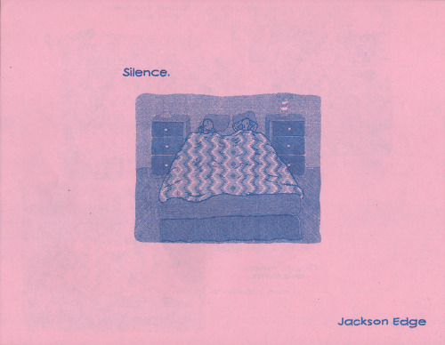 Jackson Edge, To Bed, 2016, risograph,  excerpt from FANCLUB SEXBOOK anthology coming soon