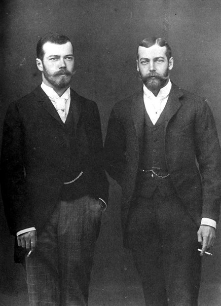 nakedpicturesofyourdad:
“ George V of England with his cousin, Nicholas II of Russia
”