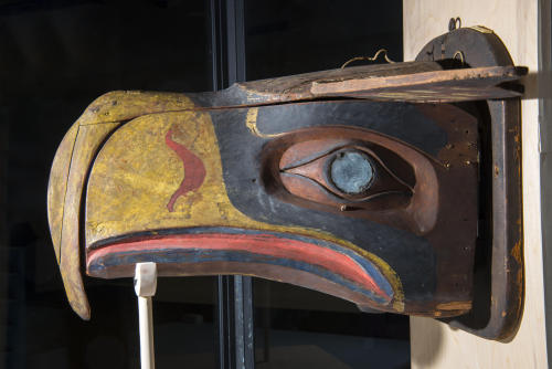 The Kwakwaka’wakw mask that inspired the Seattle Seahawk&rsquo;s Logo. 19th century, Vanco