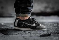 sweetsoles:  Nike Flyknit Racer - Black/White