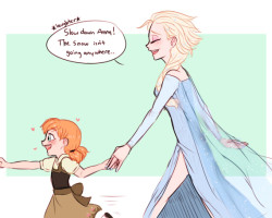 tiny anna and big sister elsa are gonna go