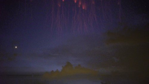 Sprite (lightning)Sprites or red sprites are large-scale electrical discharges that occur high above