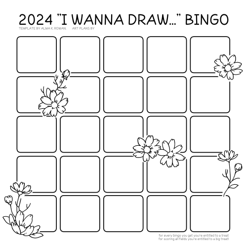 Due To Popular Demand, I Present To You... #artbingo2024 Template!
