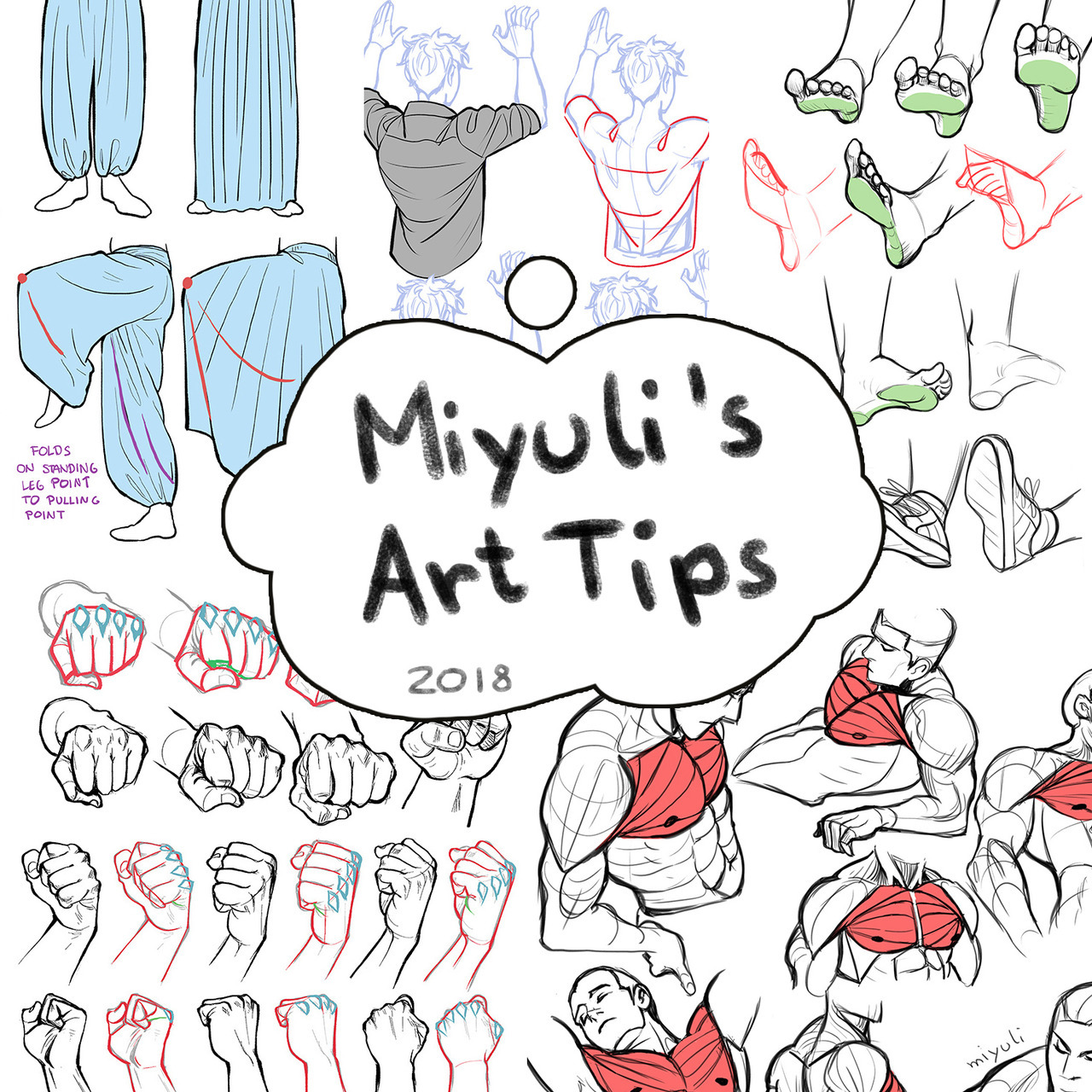 miyuliart:    I have compiled all my art tips from 2018 into one pdf with 75 pages