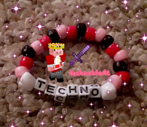 calling all the techno millionaires, technoblade kandi available now! this was one of the first brac