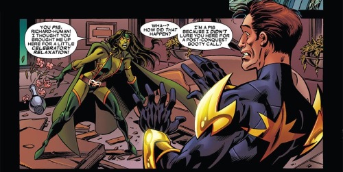 Why I love Richard Rider and why I love Gamora, all in one handy panel!