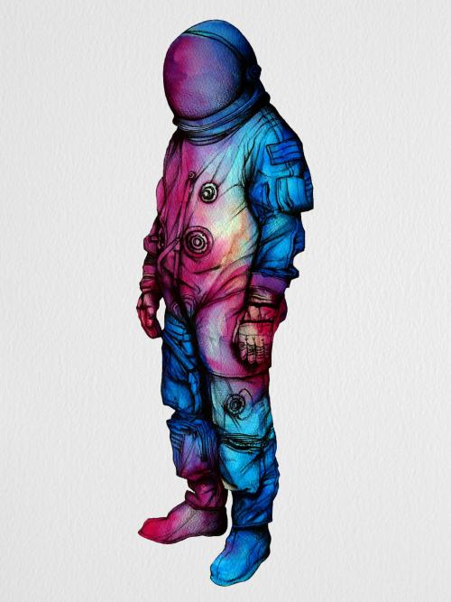 fer1972:  To the Stars and Beyond: Space Suit Illustrations by Hernan Chavar  