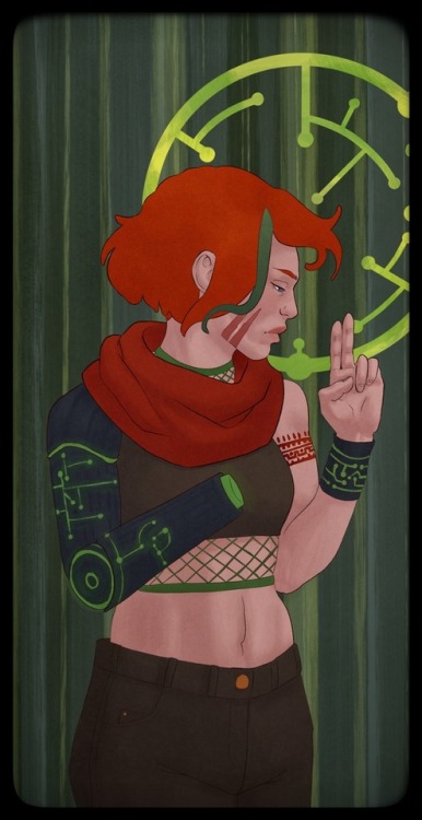 Haven’t drawn Zoeya in forever, so here’s an art noveau/tarot card kind of thing.Rythian