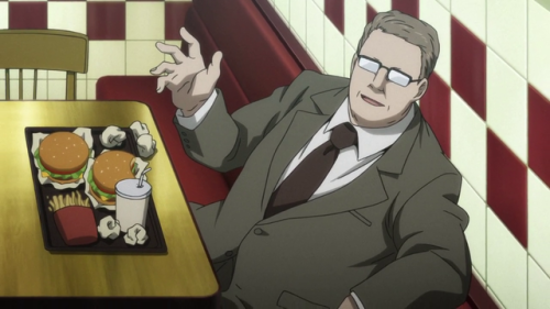 burgers-in-anime:Jormungand: Perfect Order, episode 21 “New World phase.2” (2012)