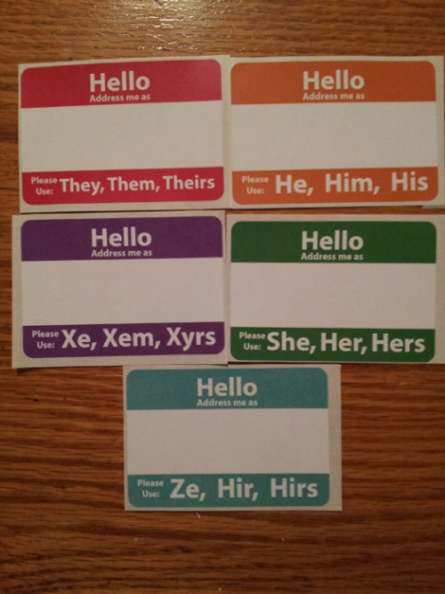 pi-ratical:  I am really, extremely, amazingly excited to announce the release of my new Hello Pronoun stickers! I posted about these on twitter last night, but I can finally talk about them at length a bit more here.  The stickers read “Hello, address