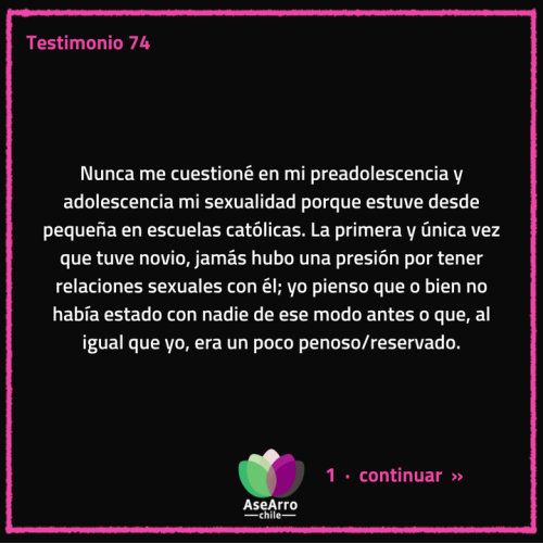 #MartesDeTestimonio! La educación sexual es sumamente importante y, lamentablemente, en Chile