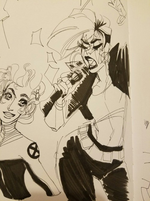 hackedmotionart:  I had a fit of restlessness before bed last night so here’s some in bed drawings of Marvel ladies 