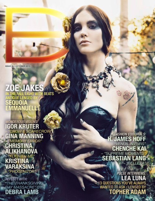 We are  excited to share our Ritual gown made the cover ofDark Beauty Magazine Preview with Zoe Ja