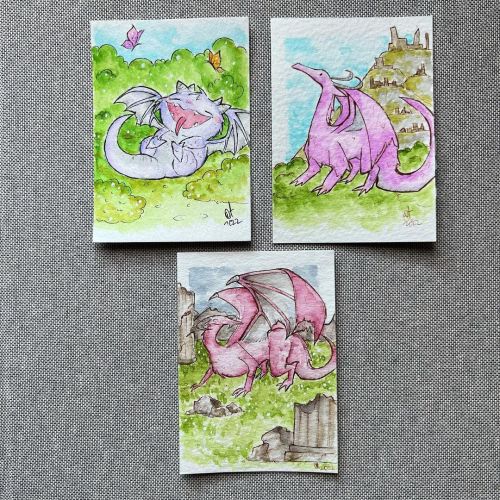 wrathofbom:FOR SALE IN MY KO-FI SHOP! Add any (or all) of these magical dragons to your ATC collecti