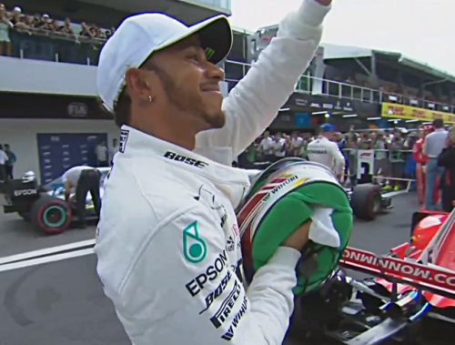 Lewis Hamilton takes Brazilian GP Pole PositionHamilton gives Mercedes their 100th pole positio