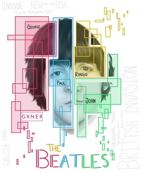 Musical Legends, The Beatles--DIGITAL ART-ART ON:Instagram: @/_gxner_twitter: @/gxner_artredbubble! 