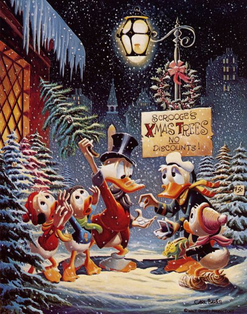 adventurelandia:Christmas Composition by Carl Barks we should kill Unca Scrooge
