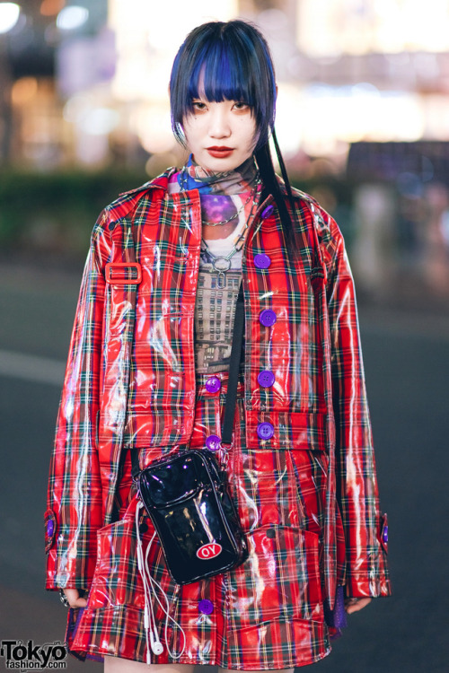 18-year-old Japanese fashion students Bien and Kaeru on the street in Harajuku wearing fashion from 