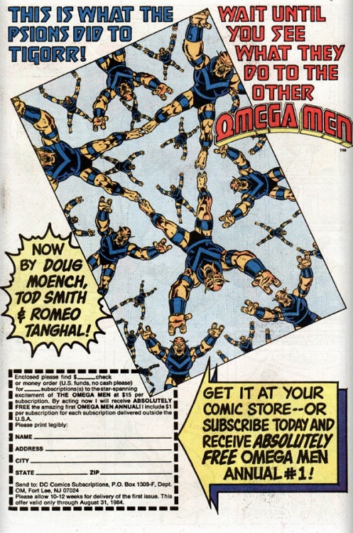The Omega MenMy first and only exposure to the Omega Men was in an issue of Action Comics where they