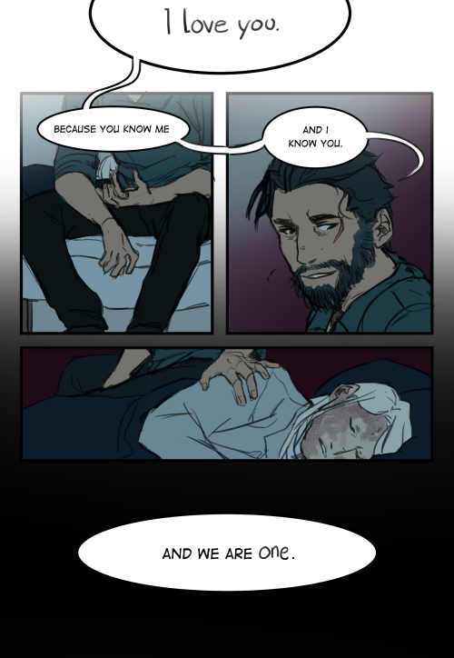 [ONE]A ruseb comic commissioned by @reddemonspy for his AU, following his script and layout! It was 