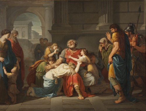 The Blind Oedipus Commending His Children to the Gods, Bénigne Gagneraux, 1784