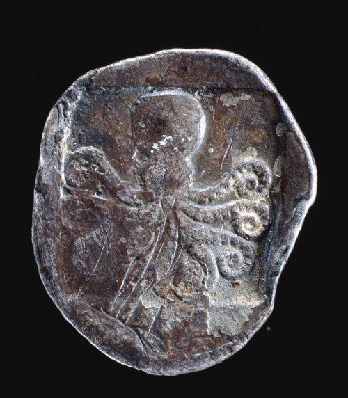 records-of-fortune:Greek. Silver Coin. Minted in Eretria (on the island of Euboea). c. 500-480 BC.Ob