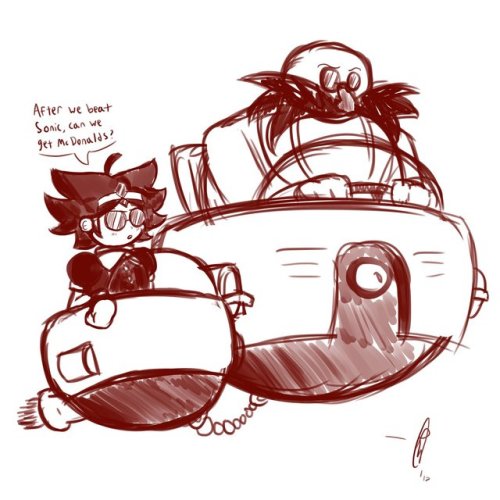 bizarrejoe: syncronis:   twistedvirgorivaliant:   jump-around-jumpjump:   sonicfancharactersandredesigns:  connard-cynique: Fans misreading a sonic mania sprite create eggman’s daughter. Best!  What to draw, what to draw, what to draw?   Every thing