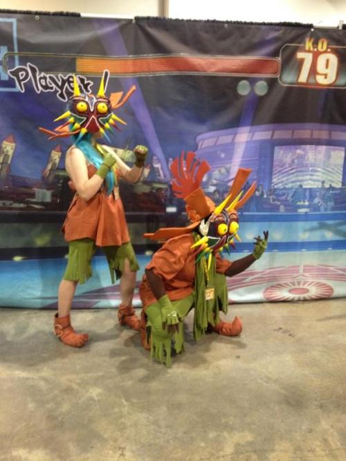 cutecumbercosplay: I had a blast at LvLUP expo! My boyfriend and I cosplayer Skull Kid and Skull Kid