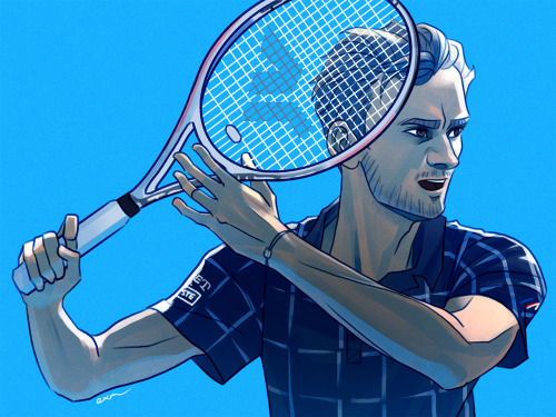 exmakina:Drew this while watching the last ATP match of the year… Congrats to Medvedev!