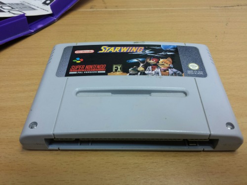 Starwing (Starfox) PAL Super Nintendo Swedish Rental Version, 1993