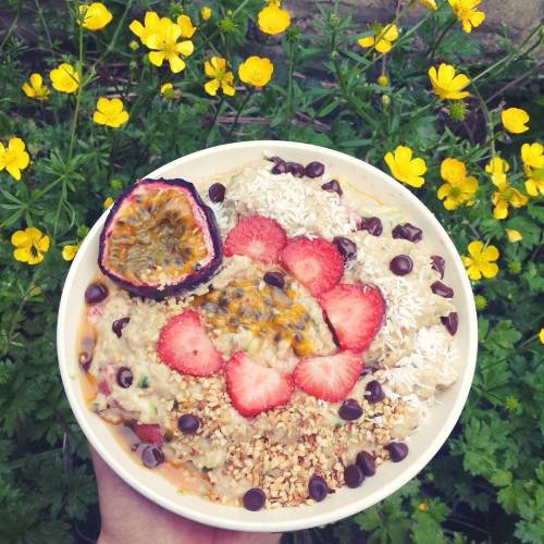 Ritual post gym #porridgeparty with the younger sibling. He had chocolate with coconut and hazlenut.