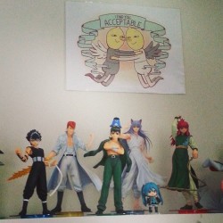 I just realized I never put up a picture of my #yyh figures! Please ignore the #mikudayo in the corner.