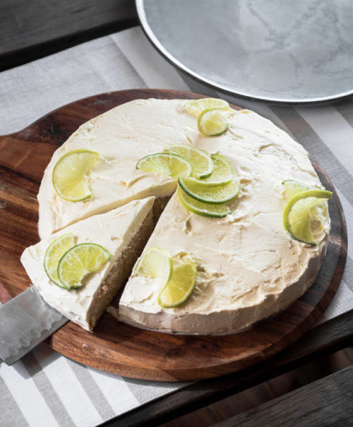 fullcravings:Rosewater Cake with Citrus Butter Cream