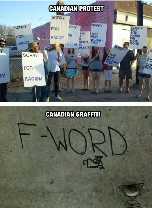 tastefullyoffensive:  Only in Canada [imgur]Previously: Bears Doing Human Things 