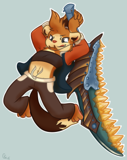 middroo:  team-reverie:  middroo, the ultimate cutie booty hunter~  CHAI DAMMIT, IM STILL FREAKING OUT ABOUT THIS kajdhgadfg HOW DARE YOU!!!! ;;;;;;;A;;;;;;;;; all that detail, the pose, your style myswitchaxe &lt;3 akjgadfgad in other news this looks