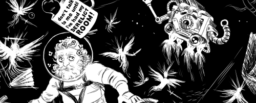 M’s zero gravity tardigrade fight illustration is up now on her patreon! (I’m dealing with some heal