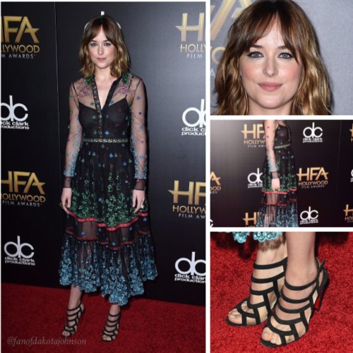 fanofdakotajohnson: Dakota attends Hollywood Film Awards wearing Christian Louboutin