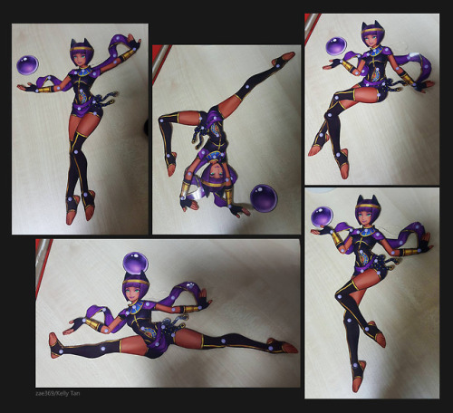 Made these pose-able Menat paper figures about a year ago. Pretty terrible photos, but I never got &