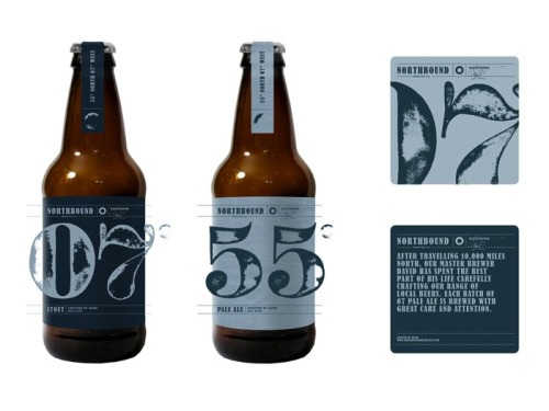 Paperjam Design Series of beer label designs, inspired by the founders recent &ldquo;Northbound&