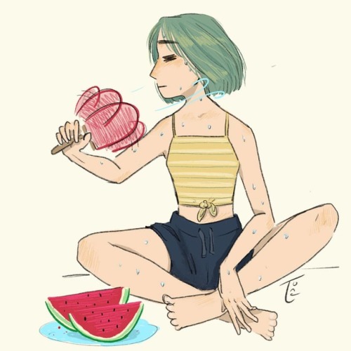 Keeping coolThis heat wave has been hitting really hard and watermelons have helped. Also hi! Sorr